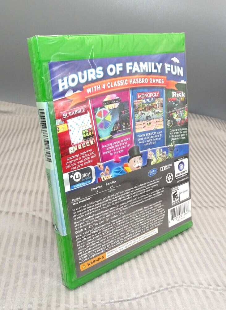 Hasbro Family Fun Pack Xbox 1 Scrabble Monopoly Risk Trivial Pursuit ***NEW***