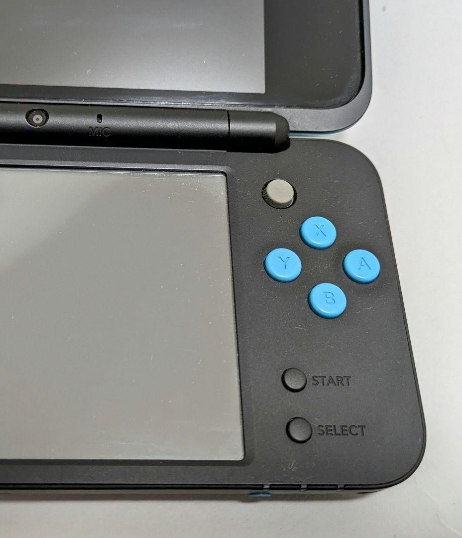 New Nintendo 2DS XL LL Black Turquoise Console Stylus Working Japanese ver
