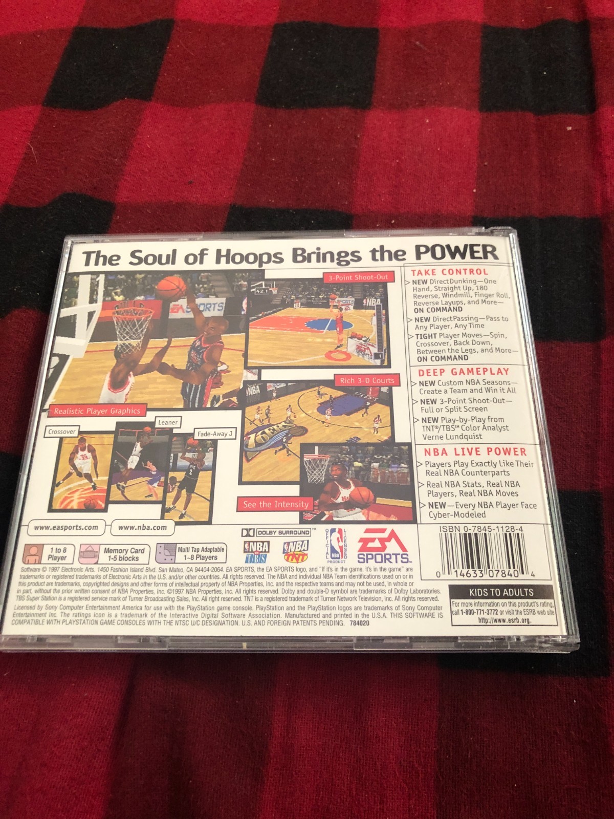 NBA Live 98 Sony Playstation 1997 Case Manual Disc Tested Works Great Authentic