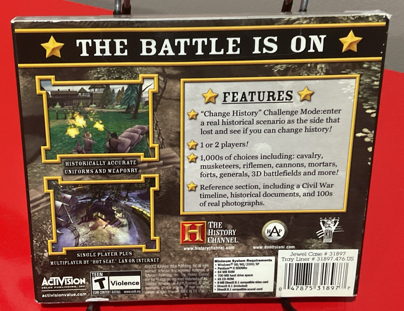 The History Channel Civil War The Game- Windows XP, ME, 98 (New/Sealed)