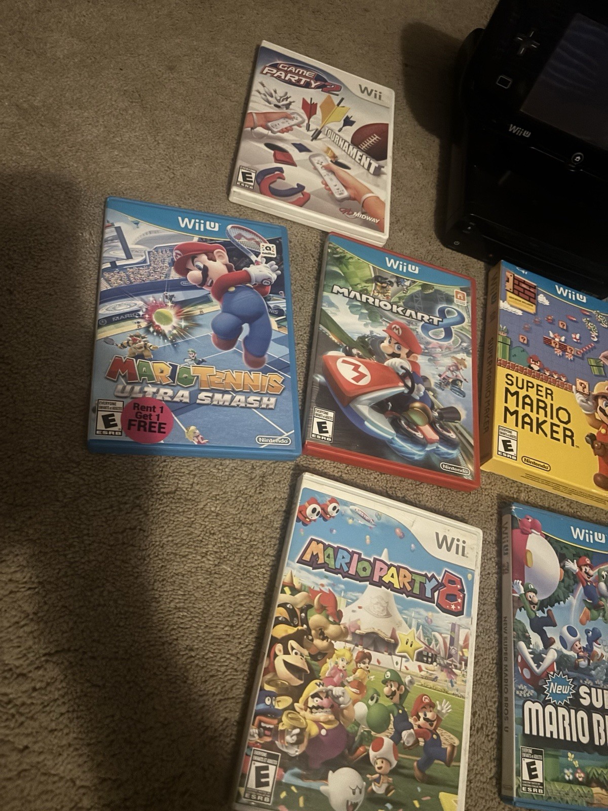 Nintendo Wii U Deluxe 32gb Console Bundle + Great Mario Games !! LOOK !
