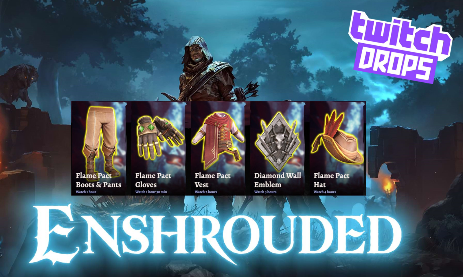 Enshrouded Twitch Drops – 6 Full Sets + More – ALL 35/35 Items/Skins