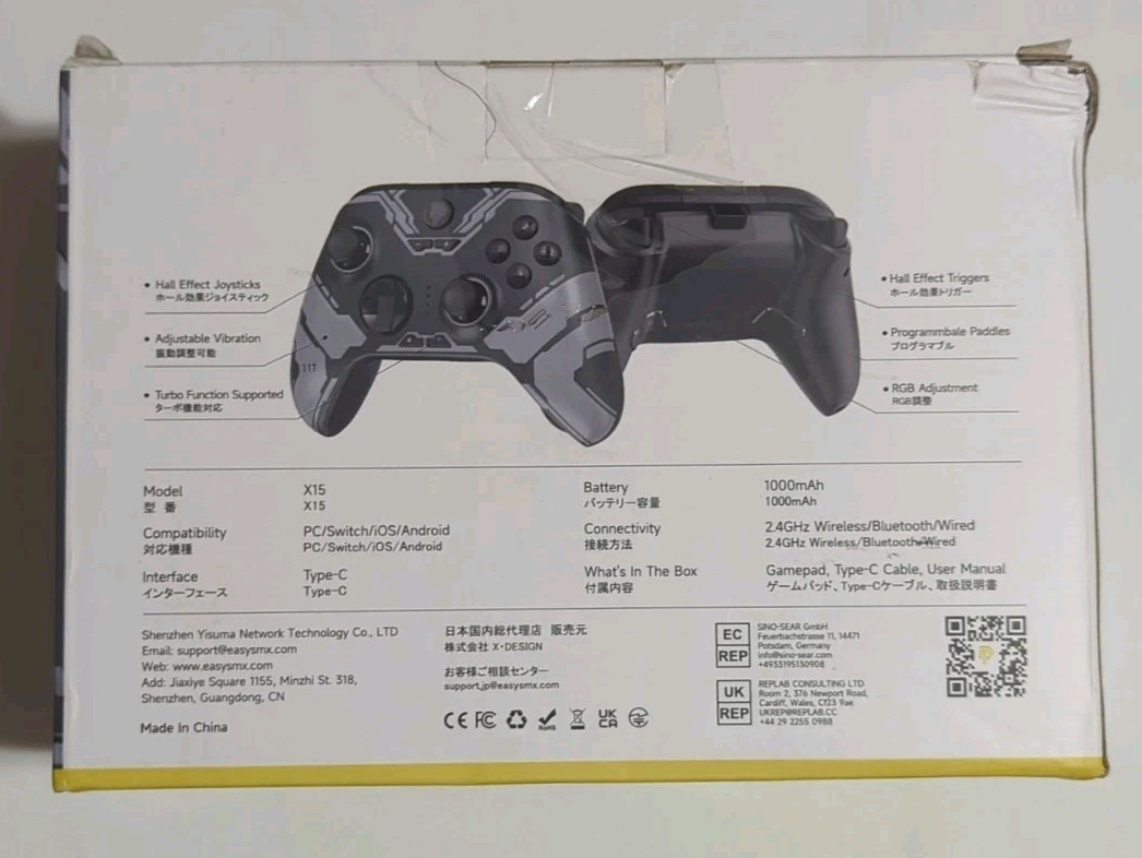 EasySMX X15 PC Controller – Enhanced Wireless Bluetooth Controller