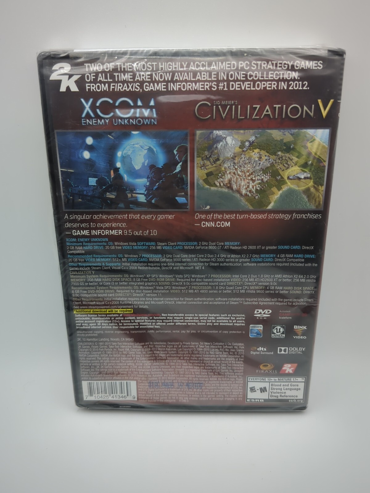 XCOM Enemy Unknown and Sid Meier Civilization V Sealed 2 PC Games