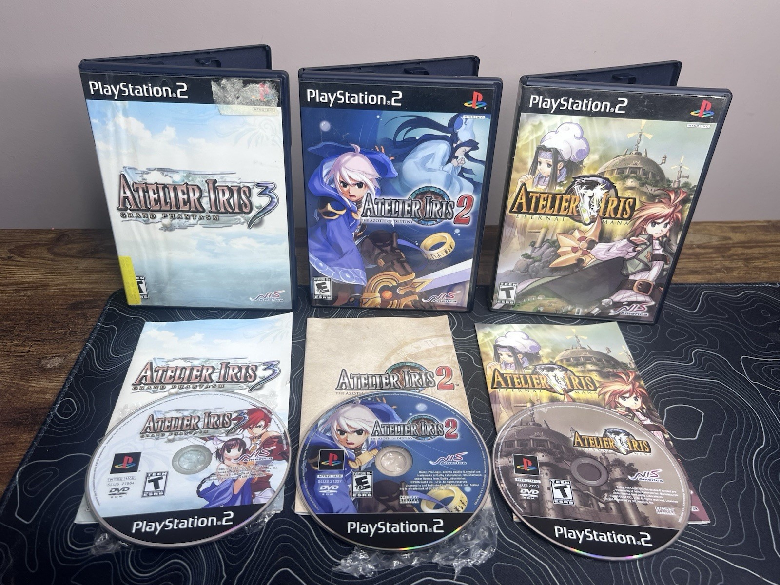 Atelier Iris 1,2 & 3 Lot CIB. PlayStation 2