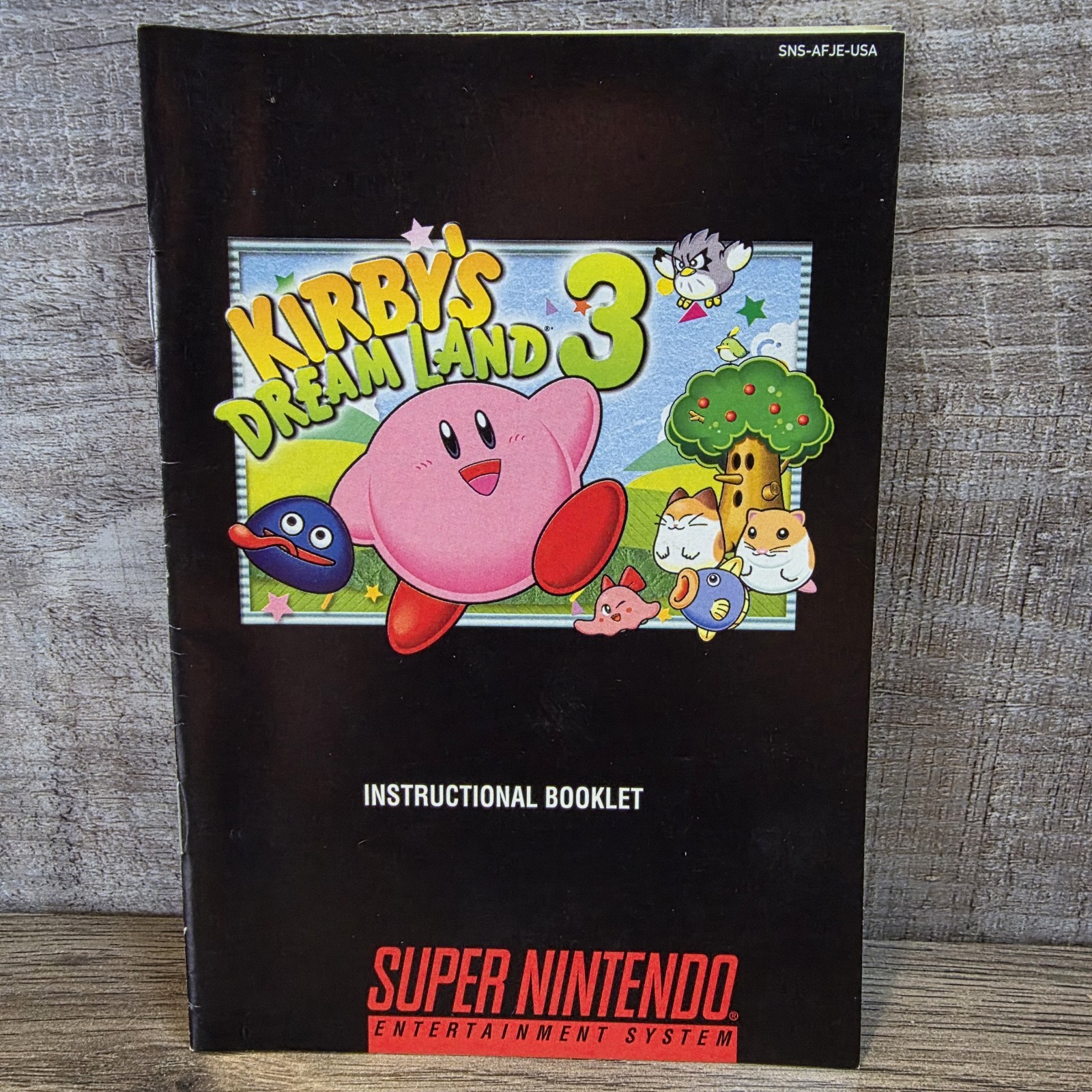 SNES Kirby’s Dream Land 3 Original Instructional Booklet – Very Nice Clean Rare