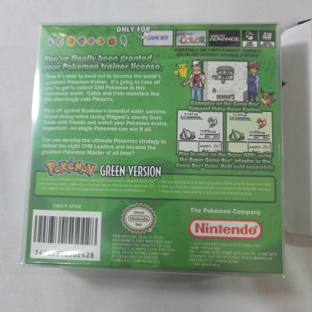 Pokemon Green Version Game Boy In Box READ Collectible Fanmade GB READ DEMAKE US