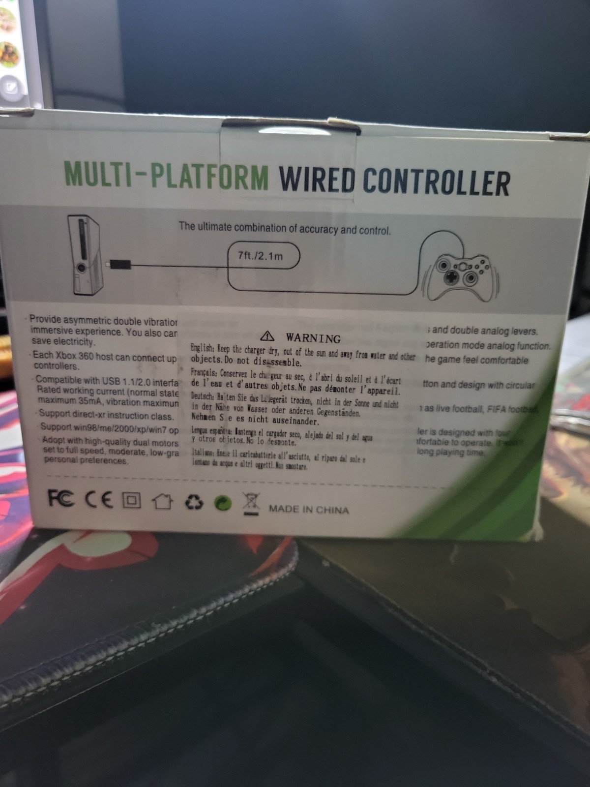 Muti Platform wired Controller Support X-360 / PC / Android