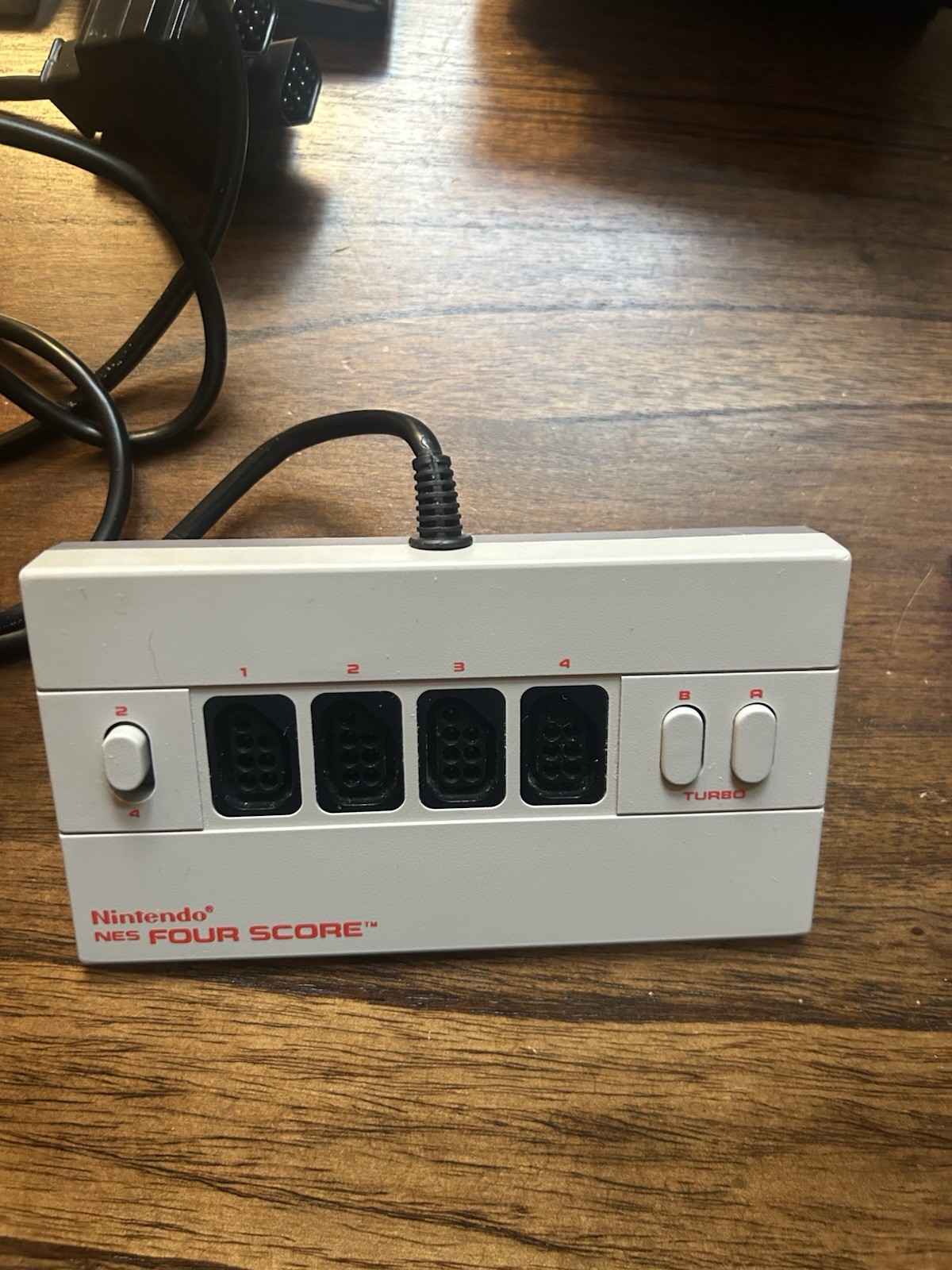 Nintendo NES Four Score 4 Player Adapter Control NICE Vintage Nintendo Accessory