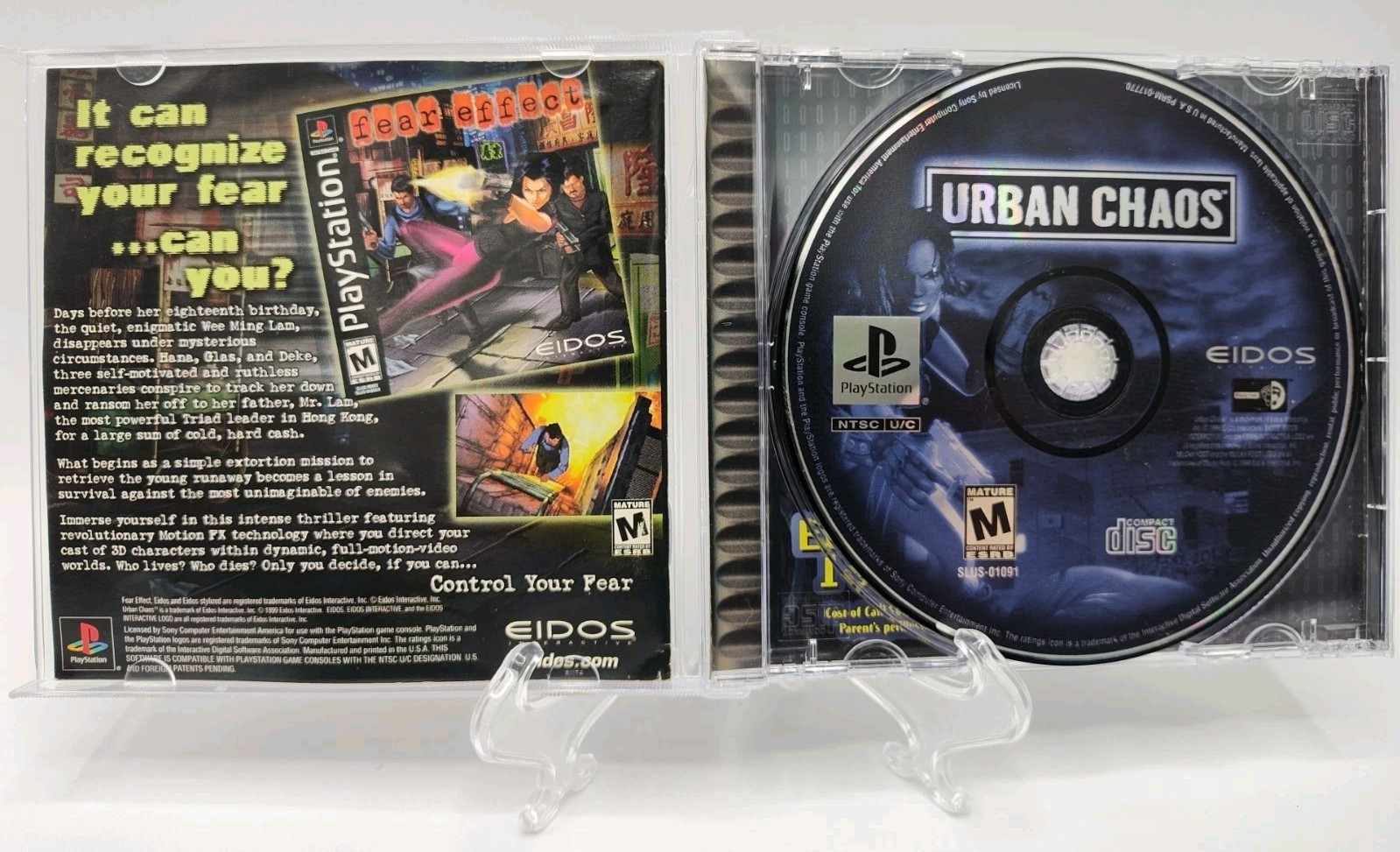 Urban Chaos – (PS1, 1999) *CIB w/ Reg Card + Case Protector* VGC* Tested!