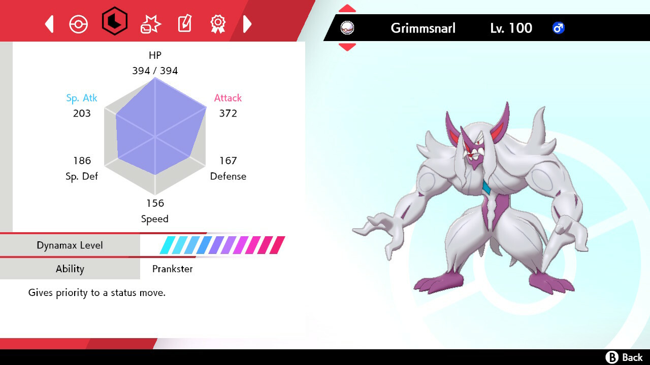 Pokemon Grimmsnarl Best Stats 6IV Best EVs & Nature 🌟Shiny🌟 Battle Ready Home