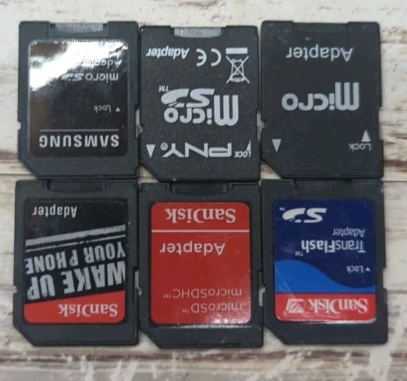 Memory Card Adapters Lot Of 6