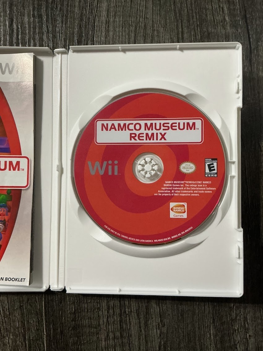 Namco Museum Remix (Nintendo Wii, 2007) Complete in Box Tested & Working!