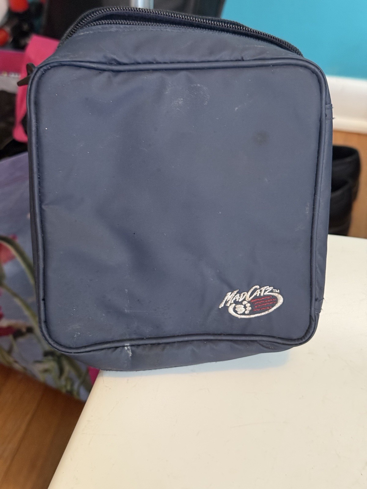 Vintage 2000s Blue Madcatz Carrying Case Travel Bag for Nintendo Systems