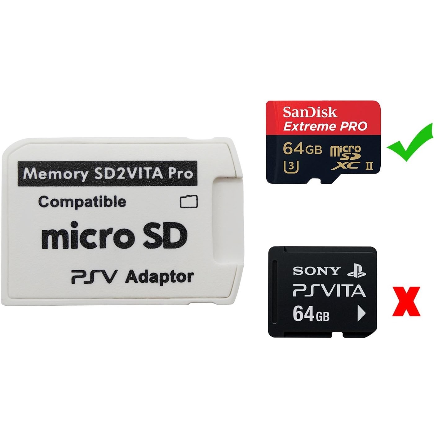SD2VITA Pro PSVSD Micro SD Memory Card Adapter For SONY PS Vita PSV1000 PSV2000