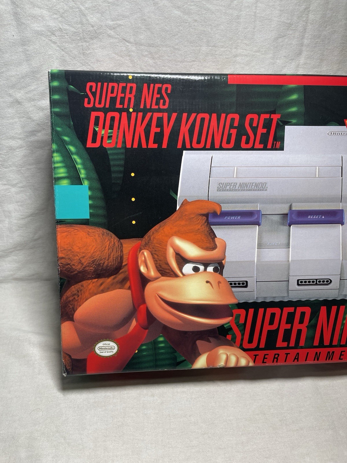 Super NES Donkey Kong Console Set CIB W/ Matching Serial Number – Tested!