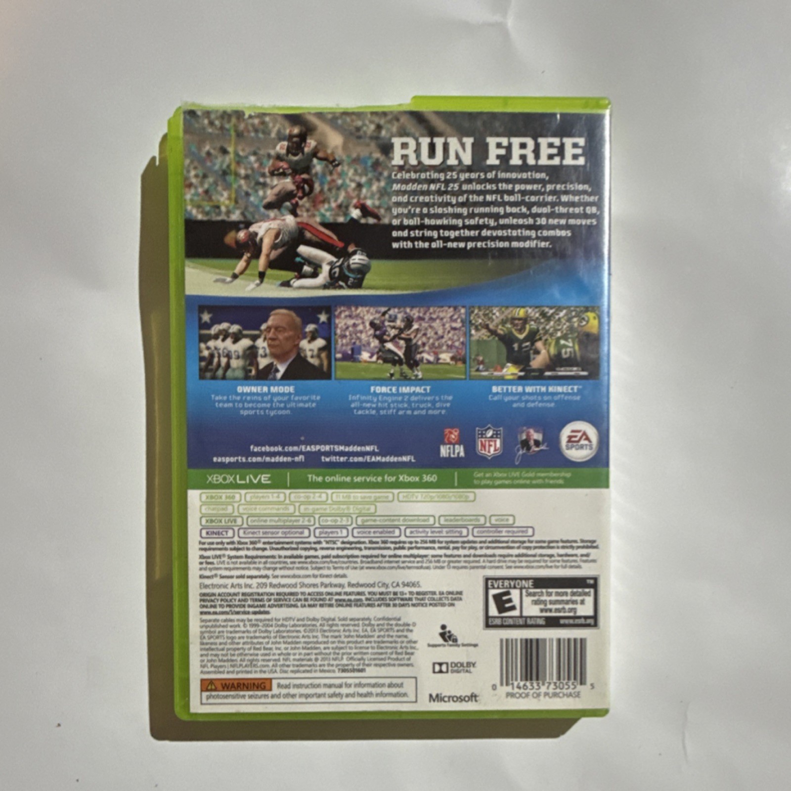 Electronic Arts Inc. Madden NFL 25 Xbox 360 Better with Kinect E Rated