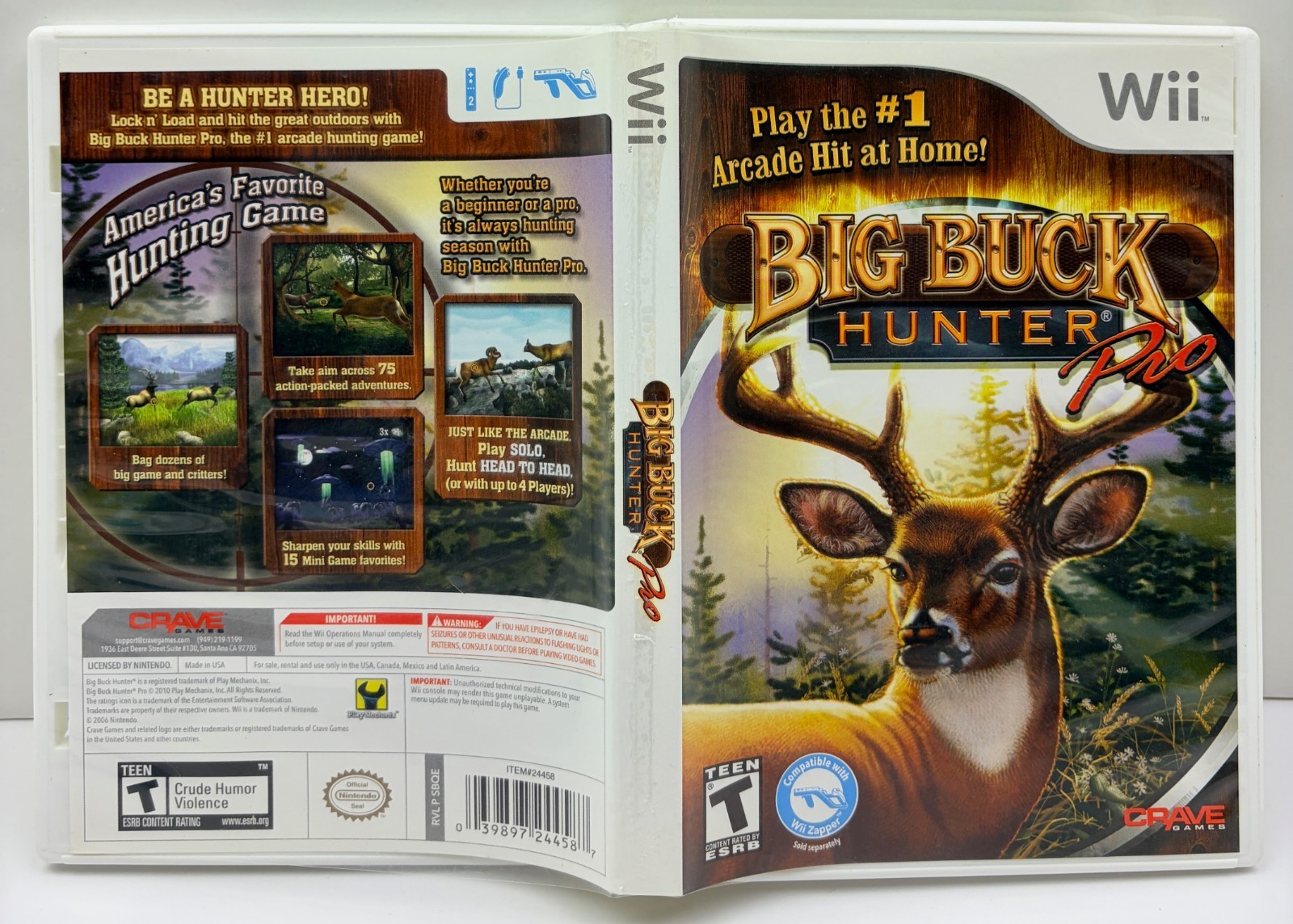 Big Buck Hunter Pro (Nintendo Wii, 2010) CIB