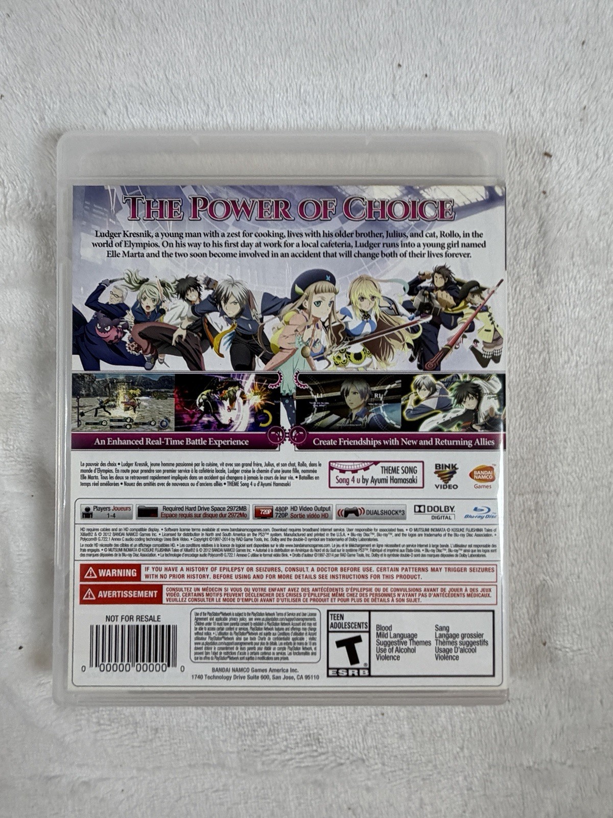 Tales of Xillia 2 PS3 Collector’s Edition – See Notes