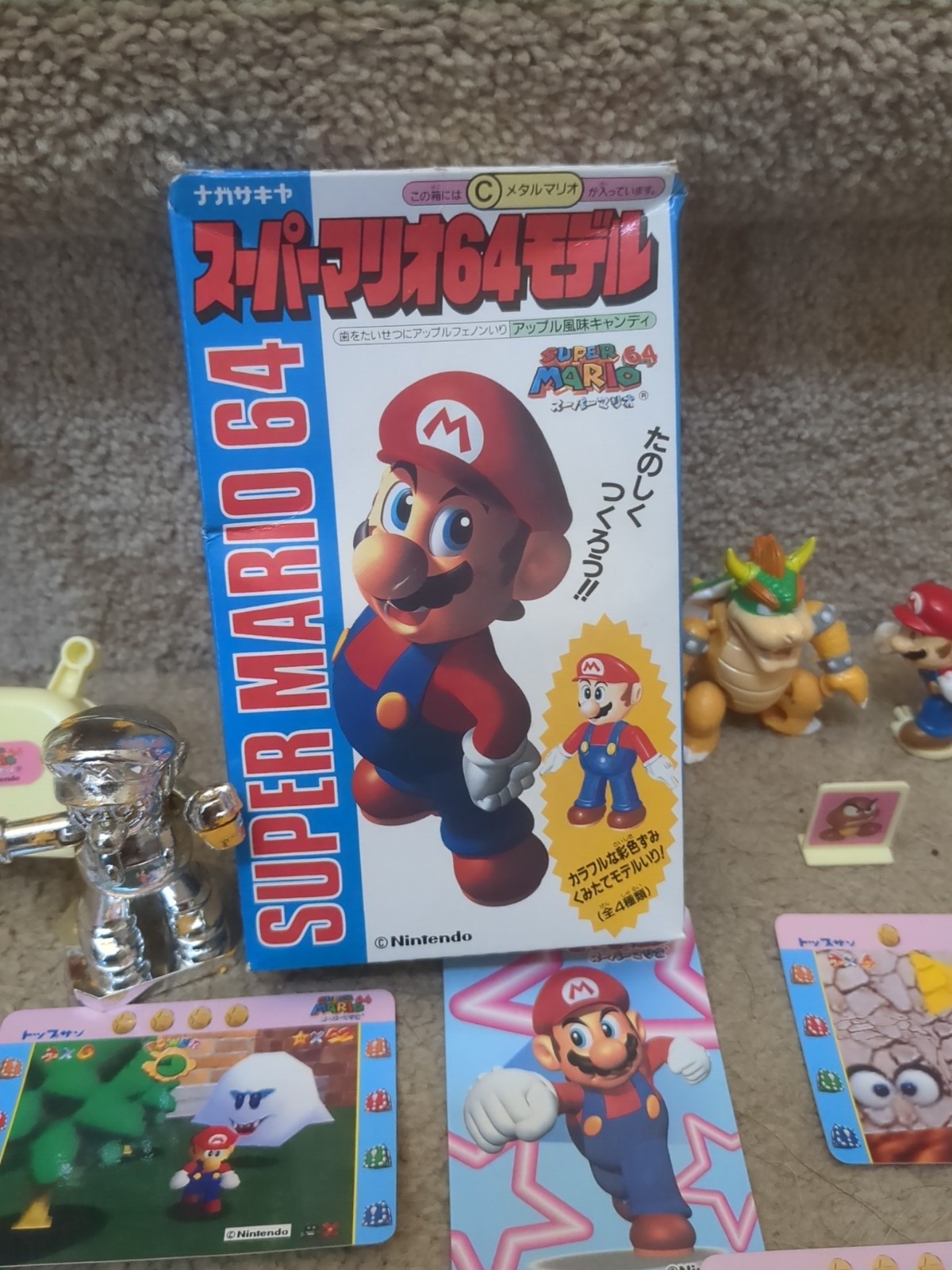 SUPER MARIO 64 Prizes Rare Japan Toys Pins Rare N64 Figure Bowser Peach Wing Cap