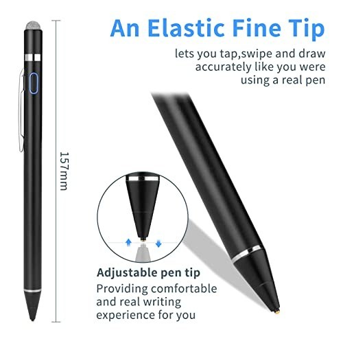 Ultra Fine Tip Stylus Pen for Nintendo Switch – 1.5mm Digital Pencil, Black