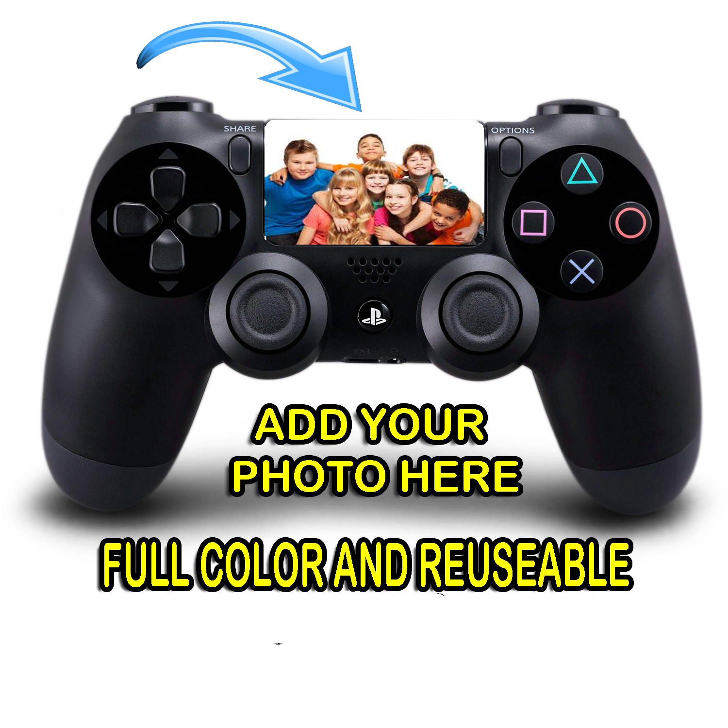 Personalized Custom PS4 Controller Sticker Touchpad Full Color Decal Reusable