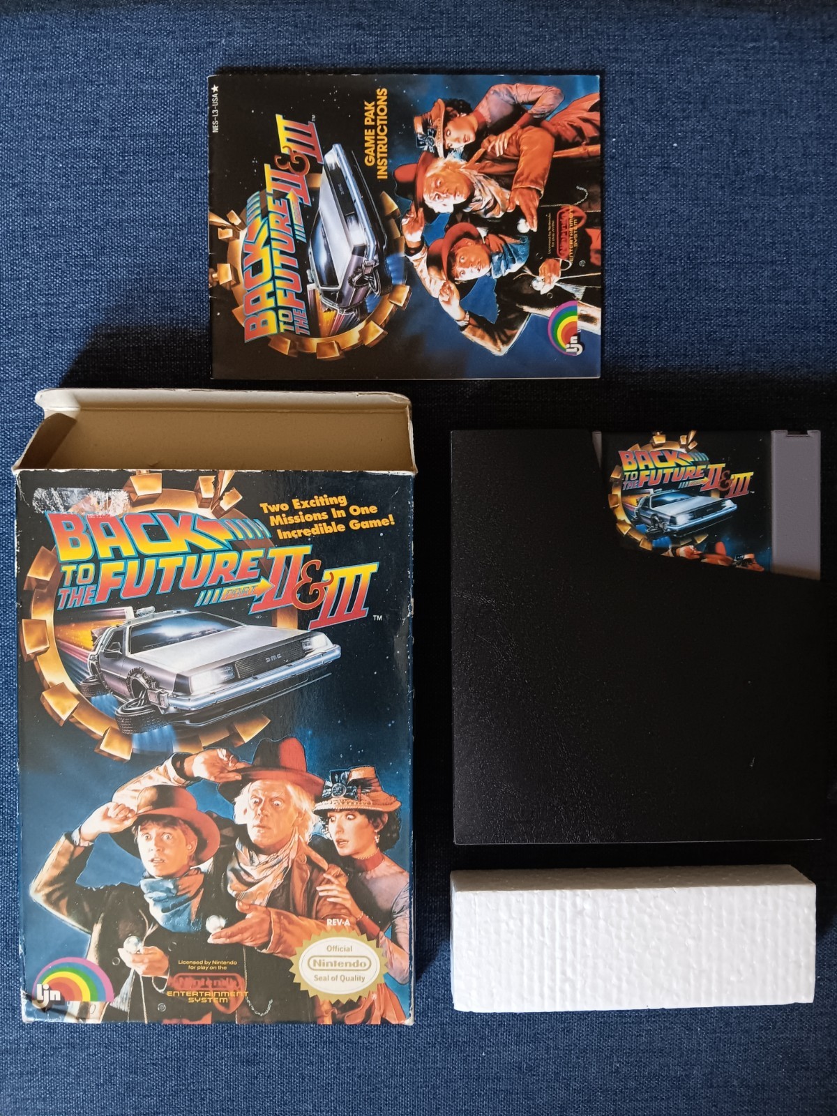Back to the Future Part II & III (LJN, 1990) NES w/ Box & Manual ~ Tested, Works