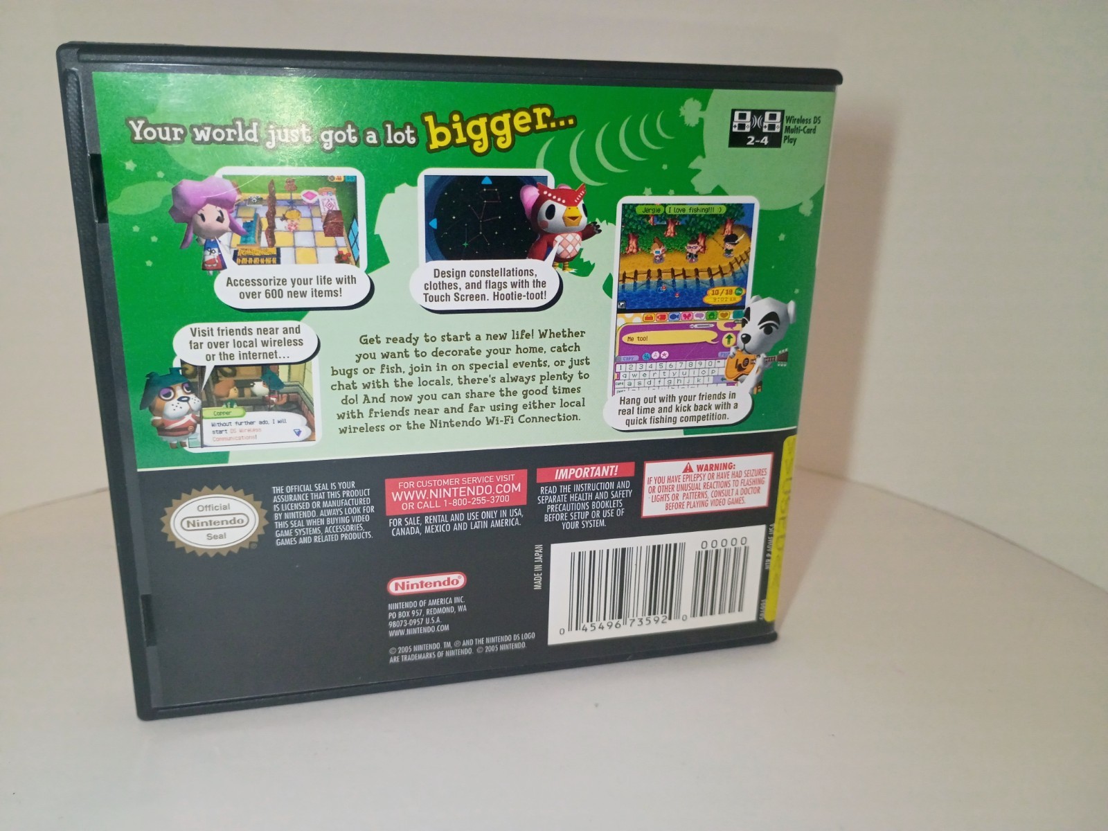 Animal Crossing: Wild World (Nintendo DS, 2005) Authentic + Tested Complete Cib