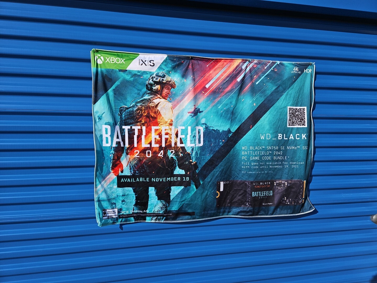 Battlefield 2042 XBOX Series X/S Video Game Advertising Art Tapestry 47″ X 33″