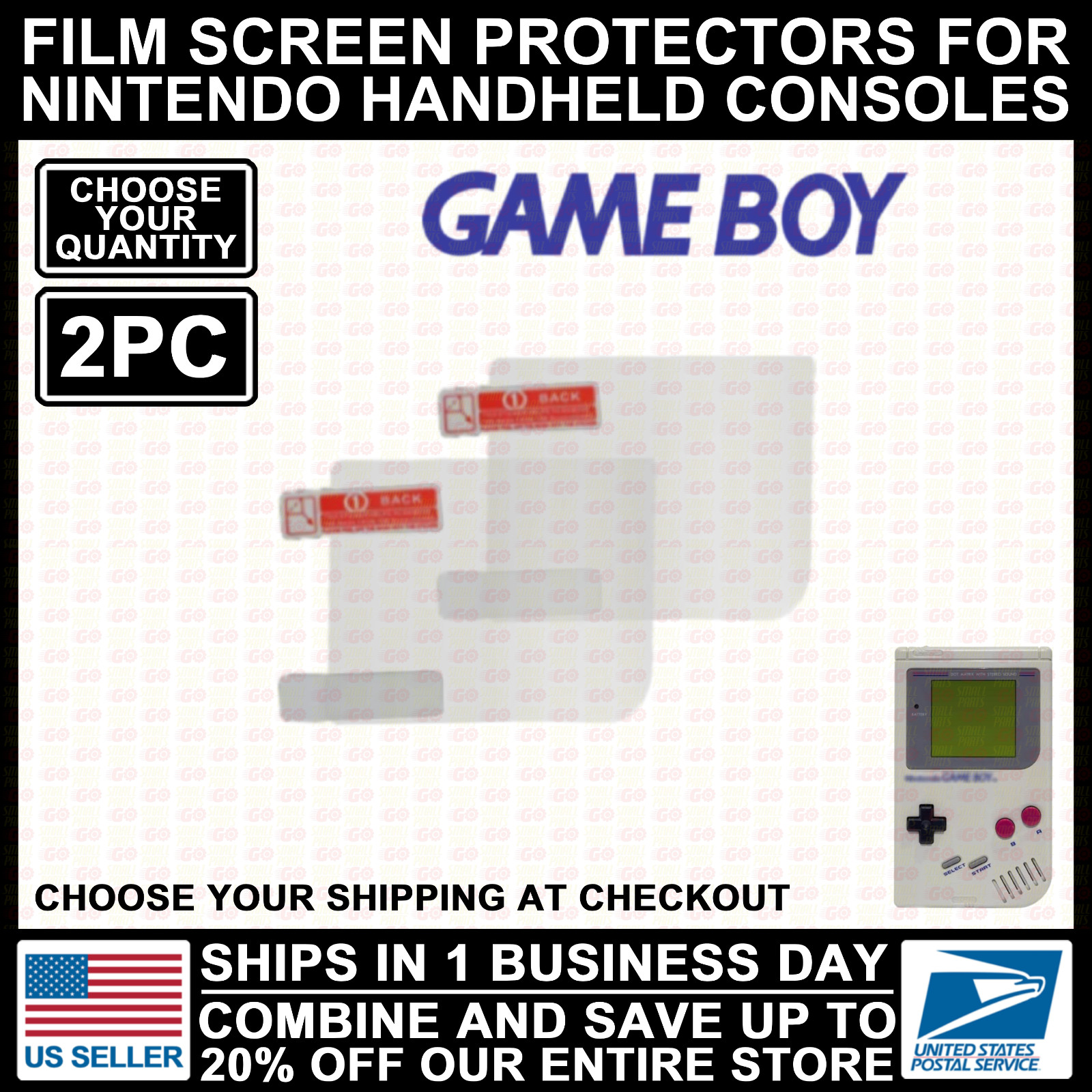 NEW Film Plastic Screen Protector For Nintendo Original Game Boy DMG-01