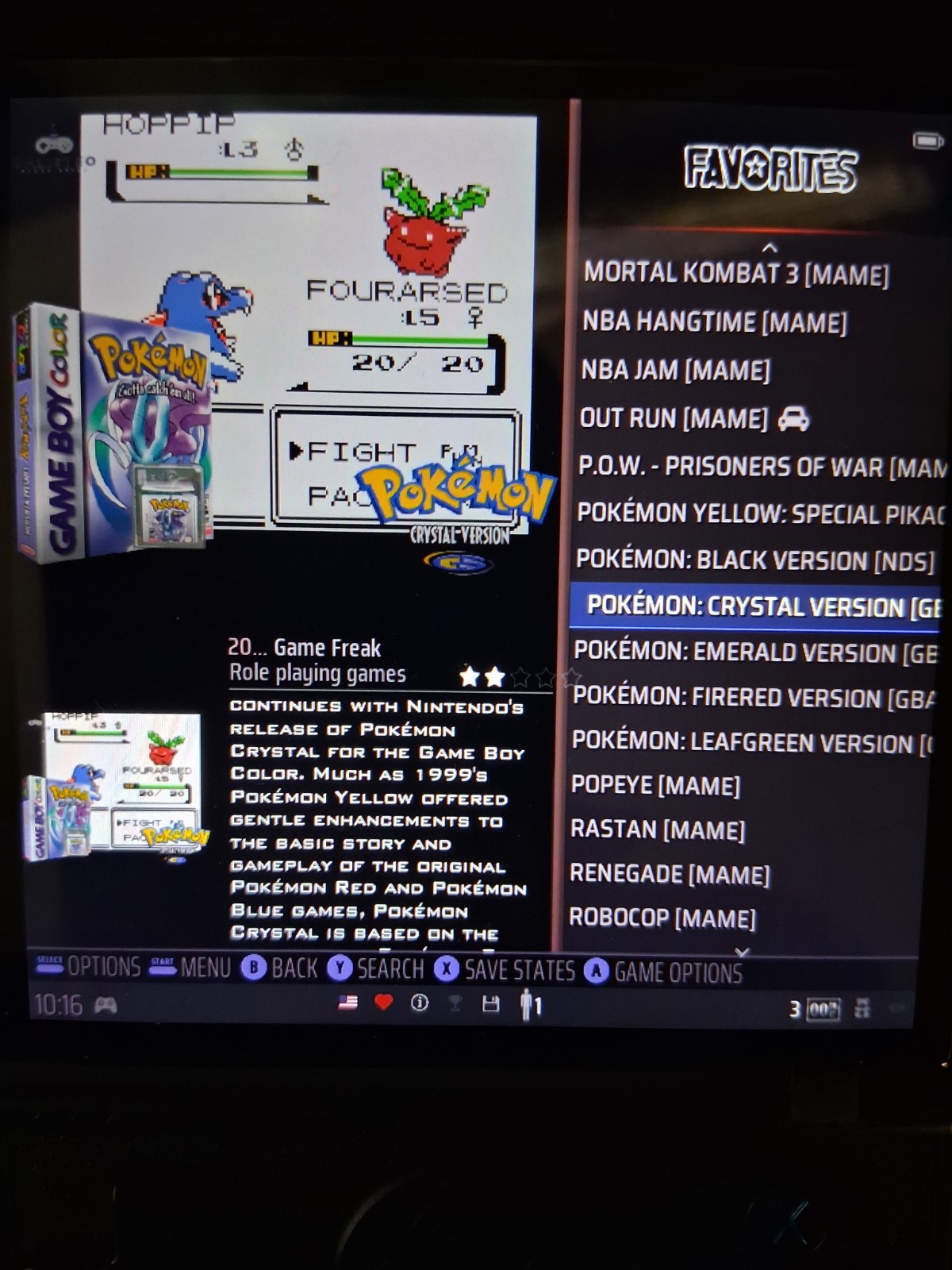 4″ Screen Handheld Console With Pokemon Retro Collection & 10k+ Legendary Games
