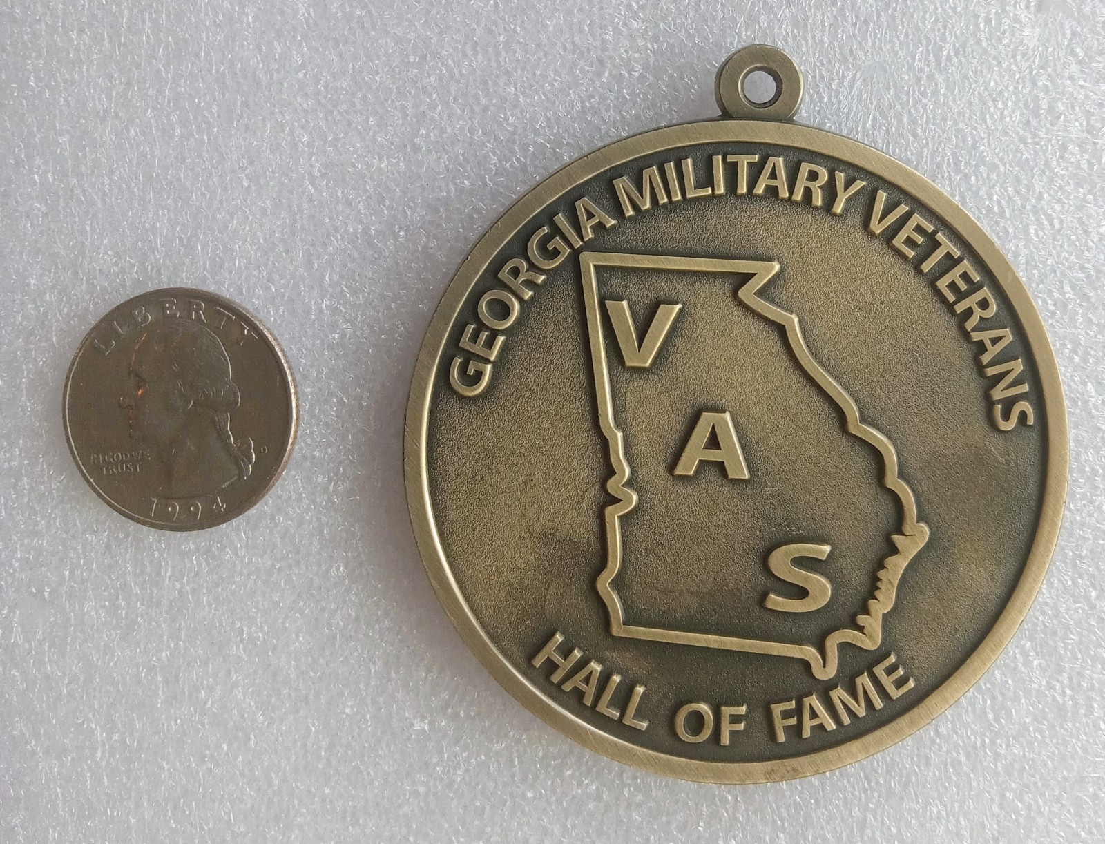 GEORGIA MILITARY VETERANS HALL of FAME CHALLENGE COIN medal US Army Navy Marines