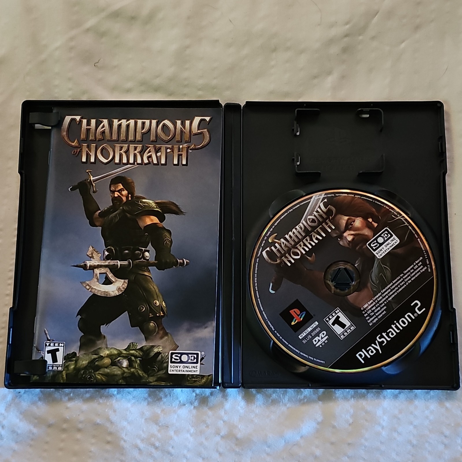 Sony Online Champions of Norrath Sony PlayStation 2 Case Disc T NTSC-U/C