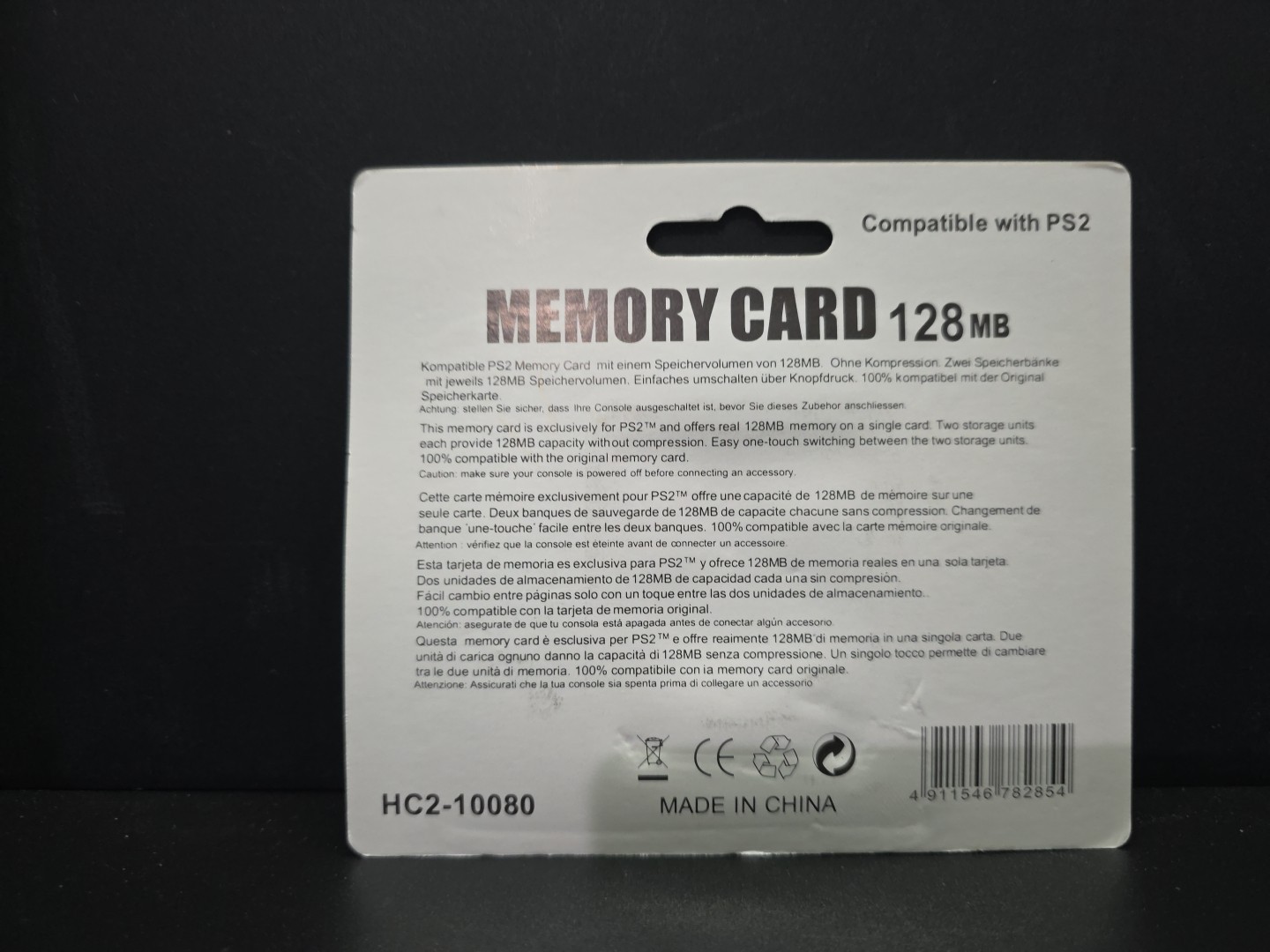 High Speed 128MB Memory Card – Playstation 2 PS2 [HC2-10080] *BRAND NEW, SEALED*