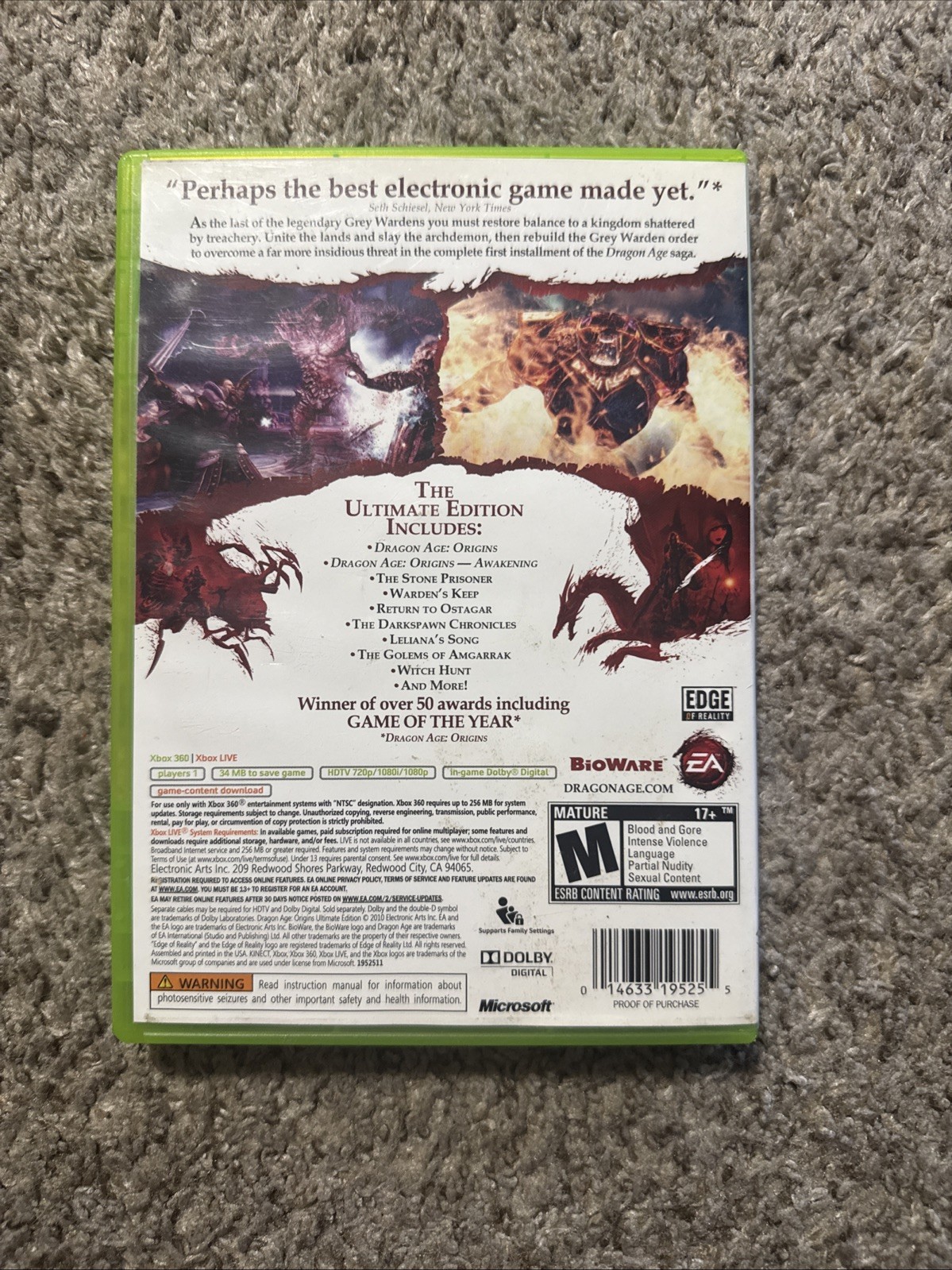 Dragon Age Origins Ultimate Edition Microsoft Xbox 360 Tested