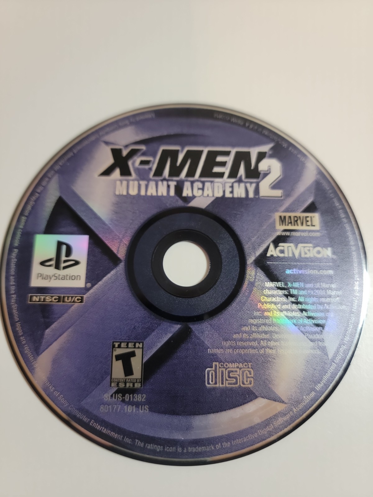 X-Men: Mutant Academy 2 (Sony PlayStation 1, 2001) Disc Only