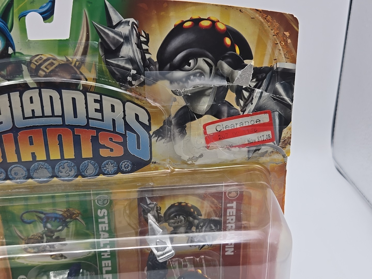 Skylanders Giants 3-Pack Stealth Elf, Terrafin Figures & Cards – Missing Eruptor