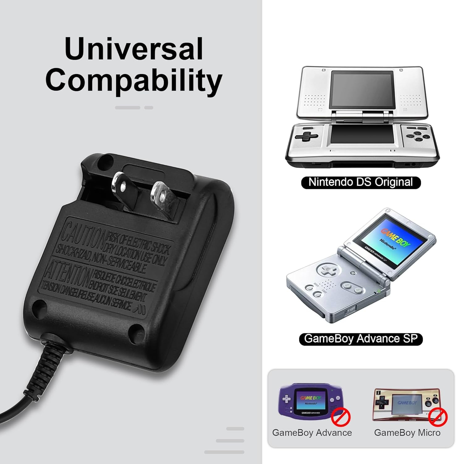 New Wall Adapter Charger Cable For Nintendo DS Game Boy Advance GBA SP NTR-002