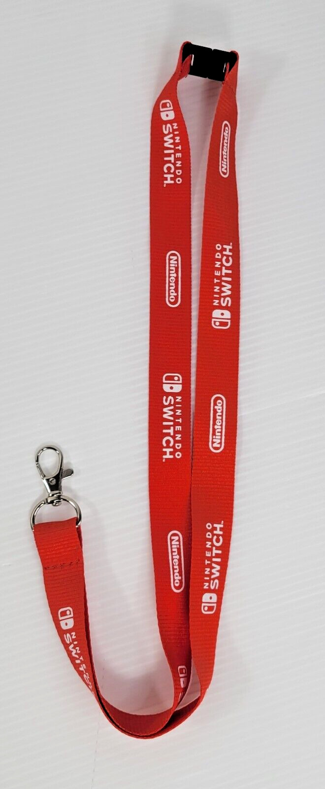 Nintendo Switch Lanyard Red White Silver Clip Neck Fob Holder Keychain