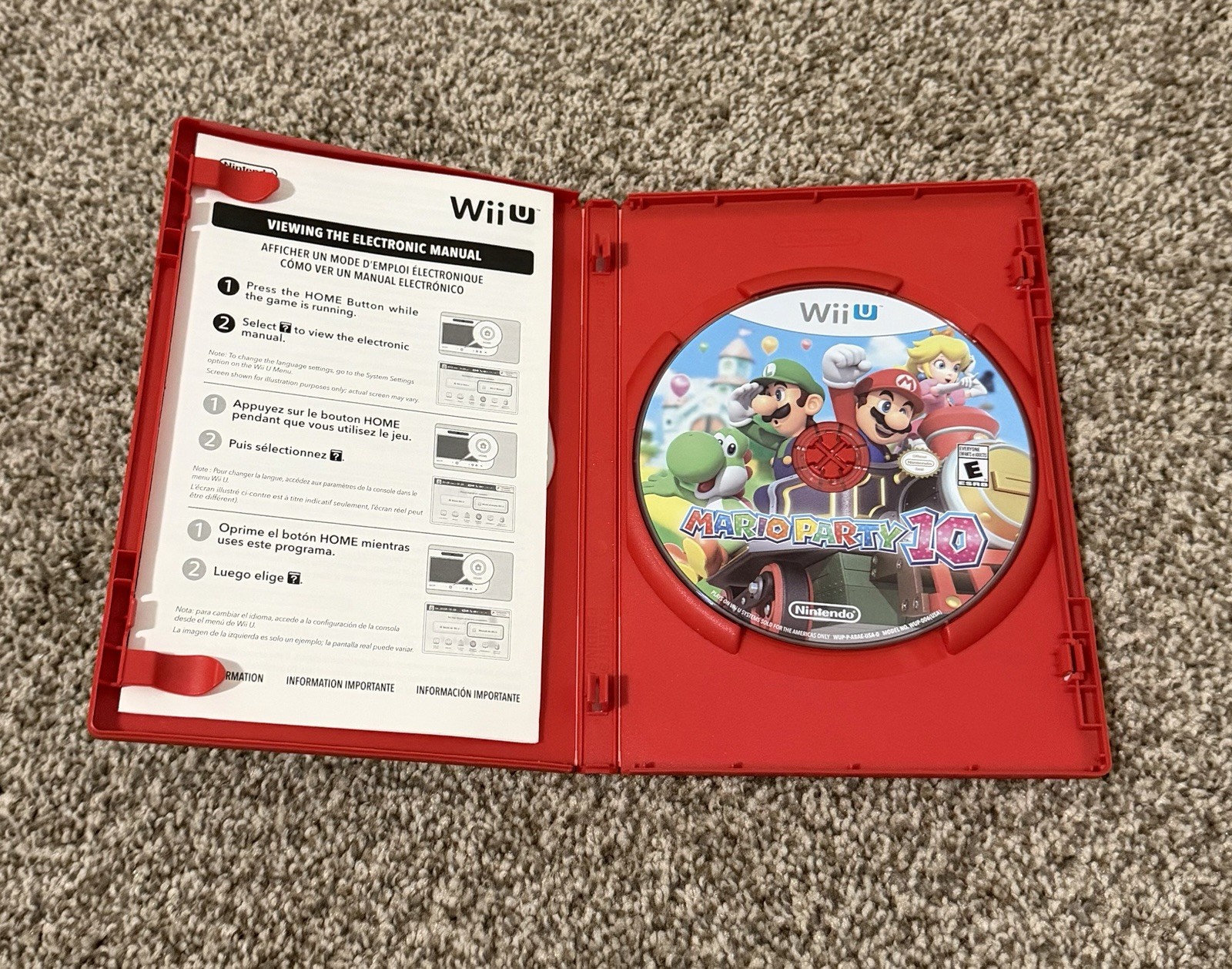 Mario Party 10 Nintendo Wii U Complete CIB Tested Authentic Amiibo Compatible