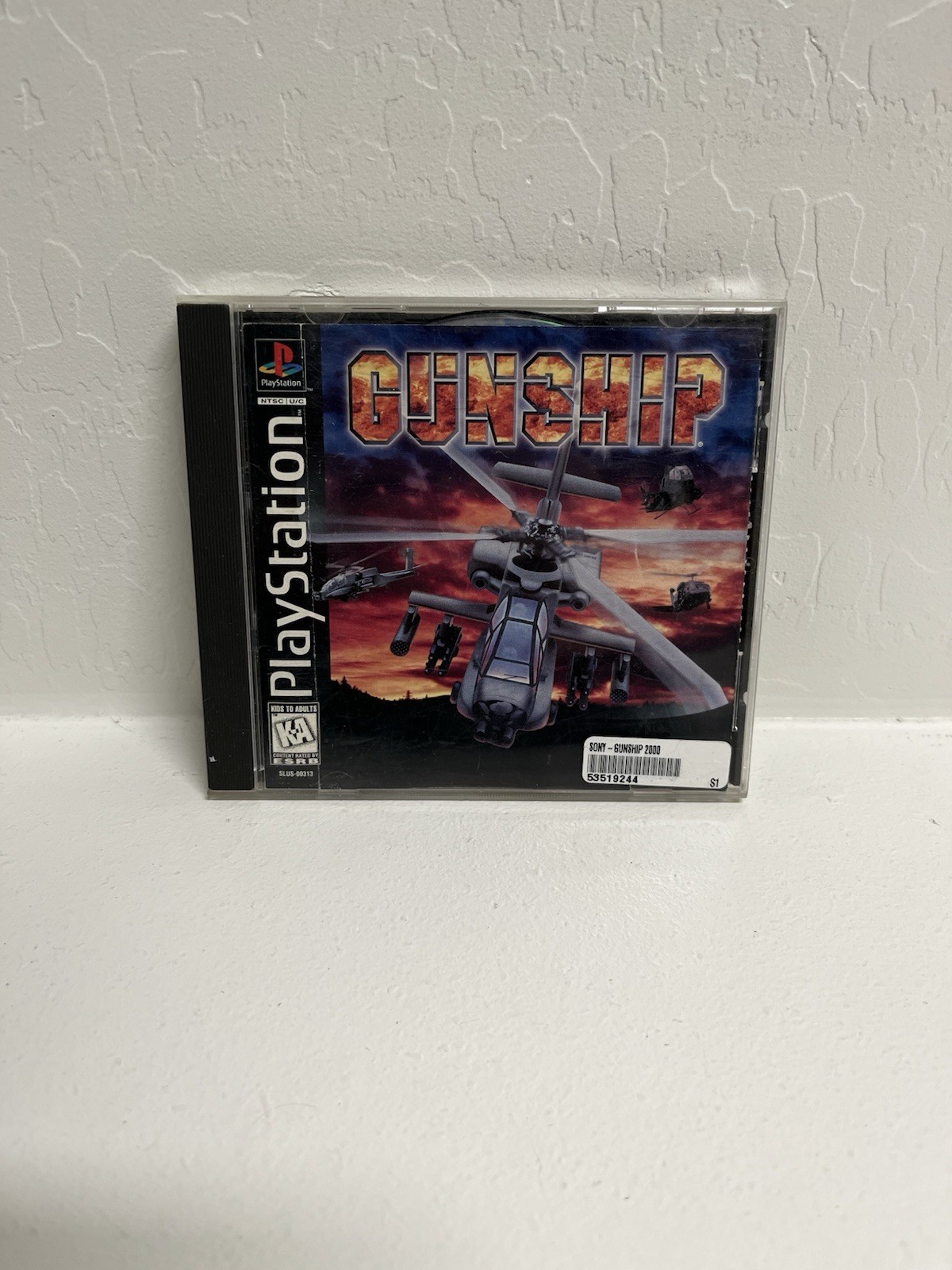 Gunship Playstation 1 PS1 Hollywood Video Variant No Back Cover Artwork Tested
