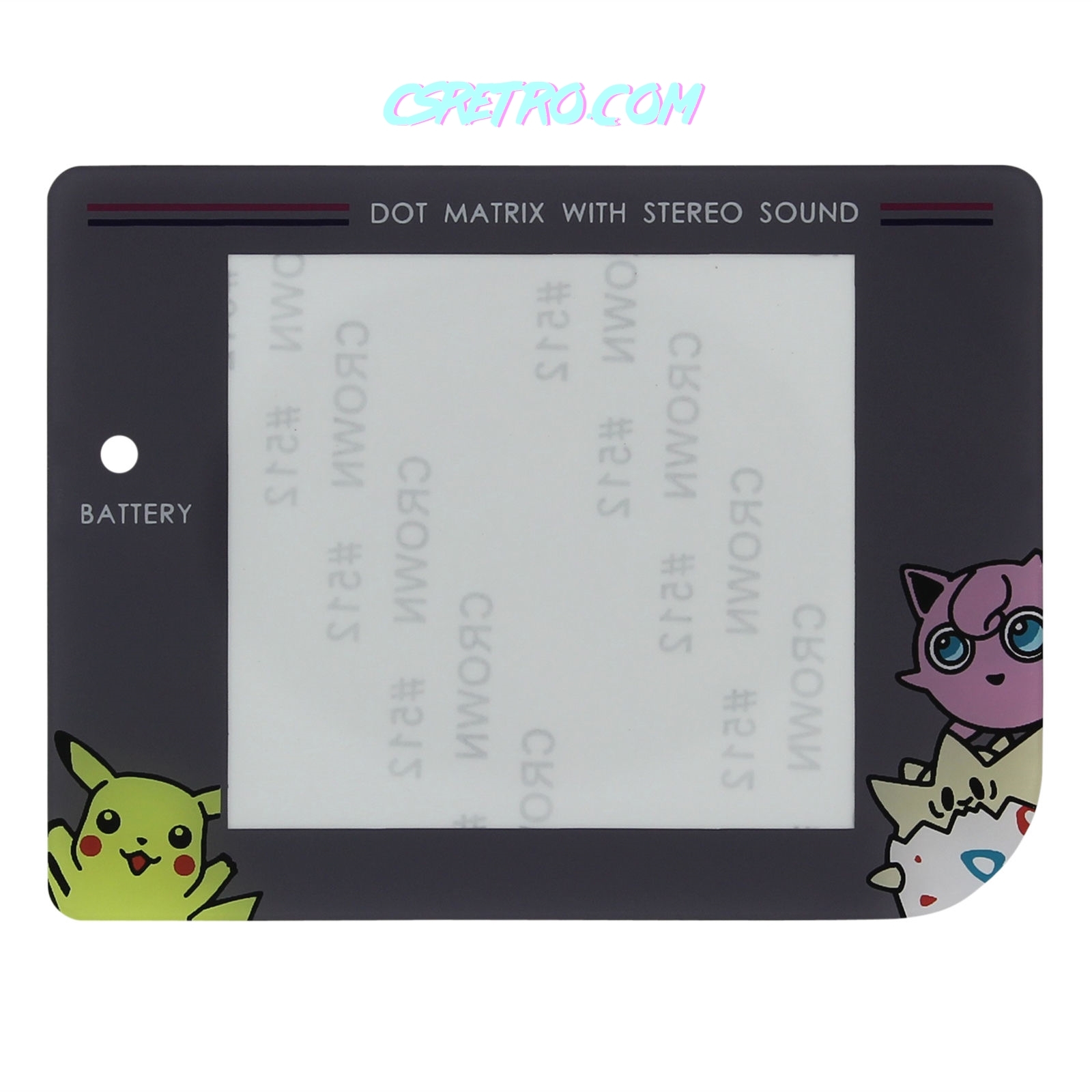 USA Pokemon screen lens cover Pikachu Jigglypuff Topegi for Game Boy DMG LSDJ