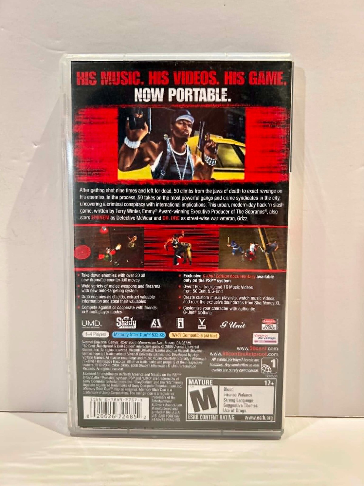 50 Cent Bulletproof G Unit Edition PSP CIB Tested & Working See Pics