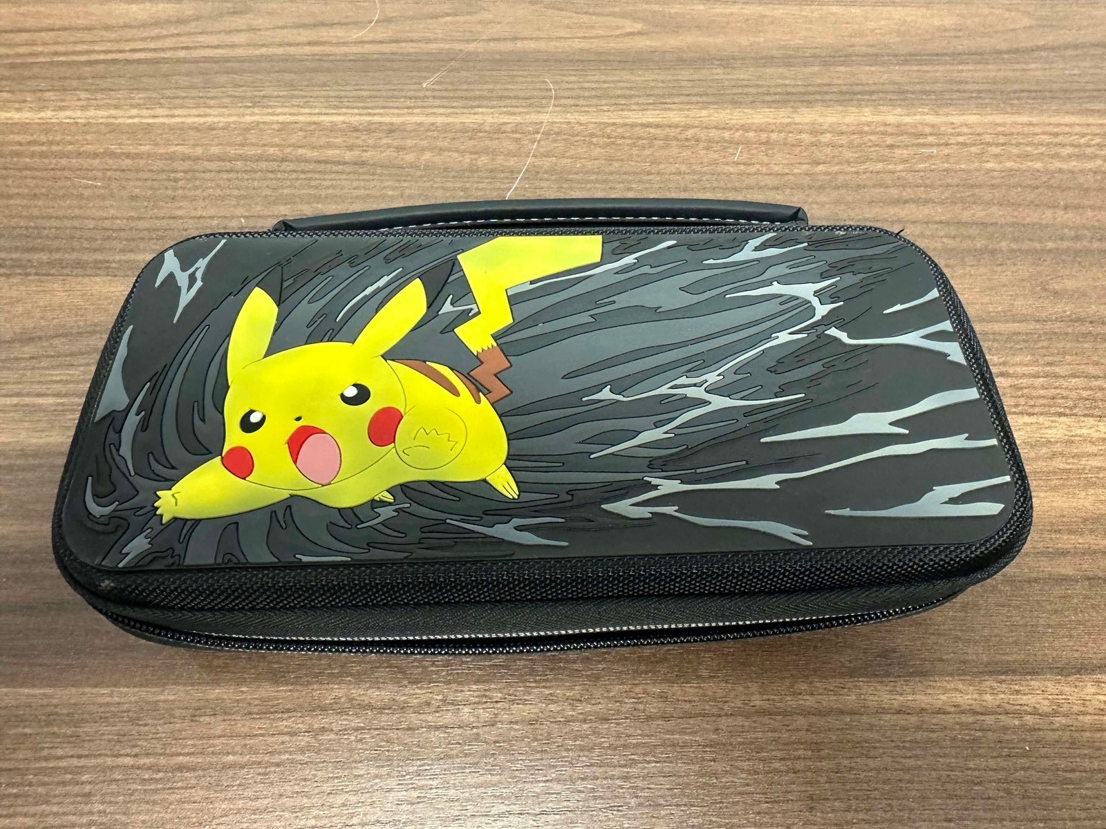 Pikachu Themed Black And Yellow Case For Switch Very Good Nintendo Switch 9E