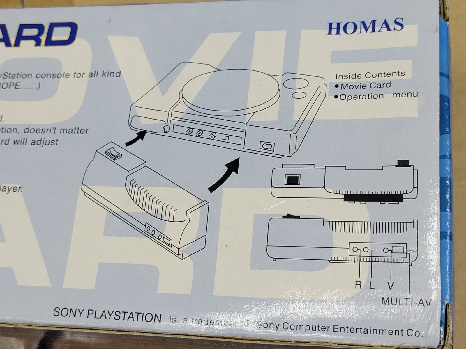 Movie Card (1996, Homas) Brand New Factory Boxed Playstation 1 Video-CD Player