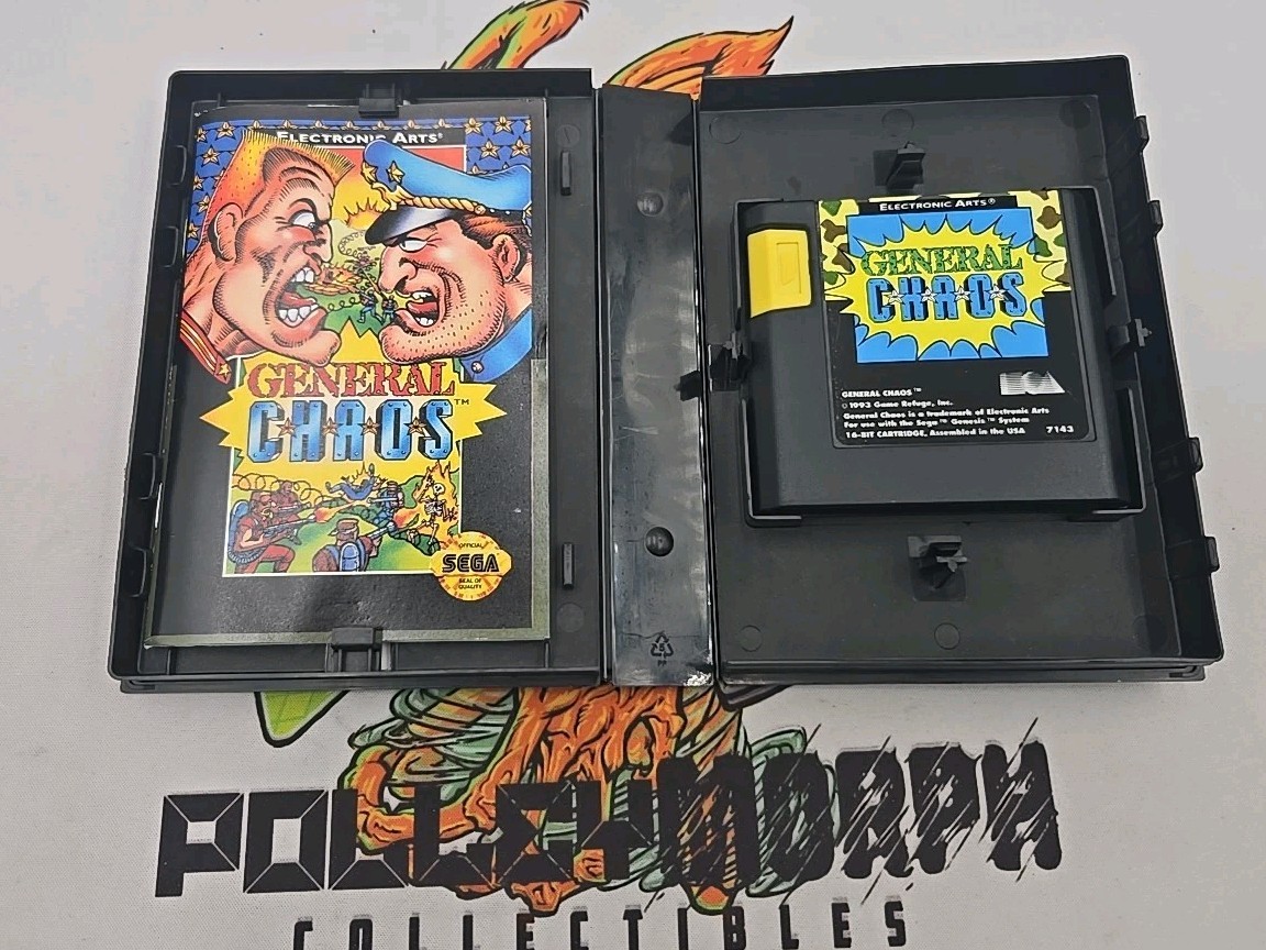 General Chaos Sega Genesi 1993 Complete In Box CIB Tested Electronic Arts OEM Cl
