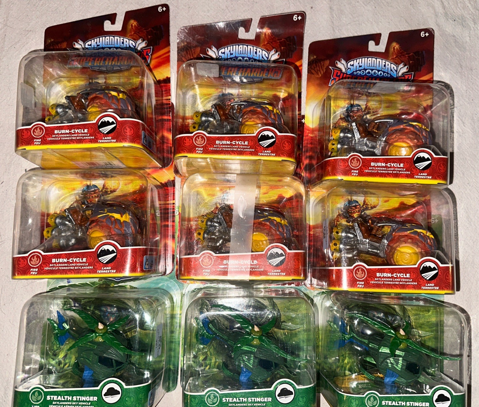 9 Skylanders SuperChargers Vehicles Burn-cycle & Stealth Stinger New