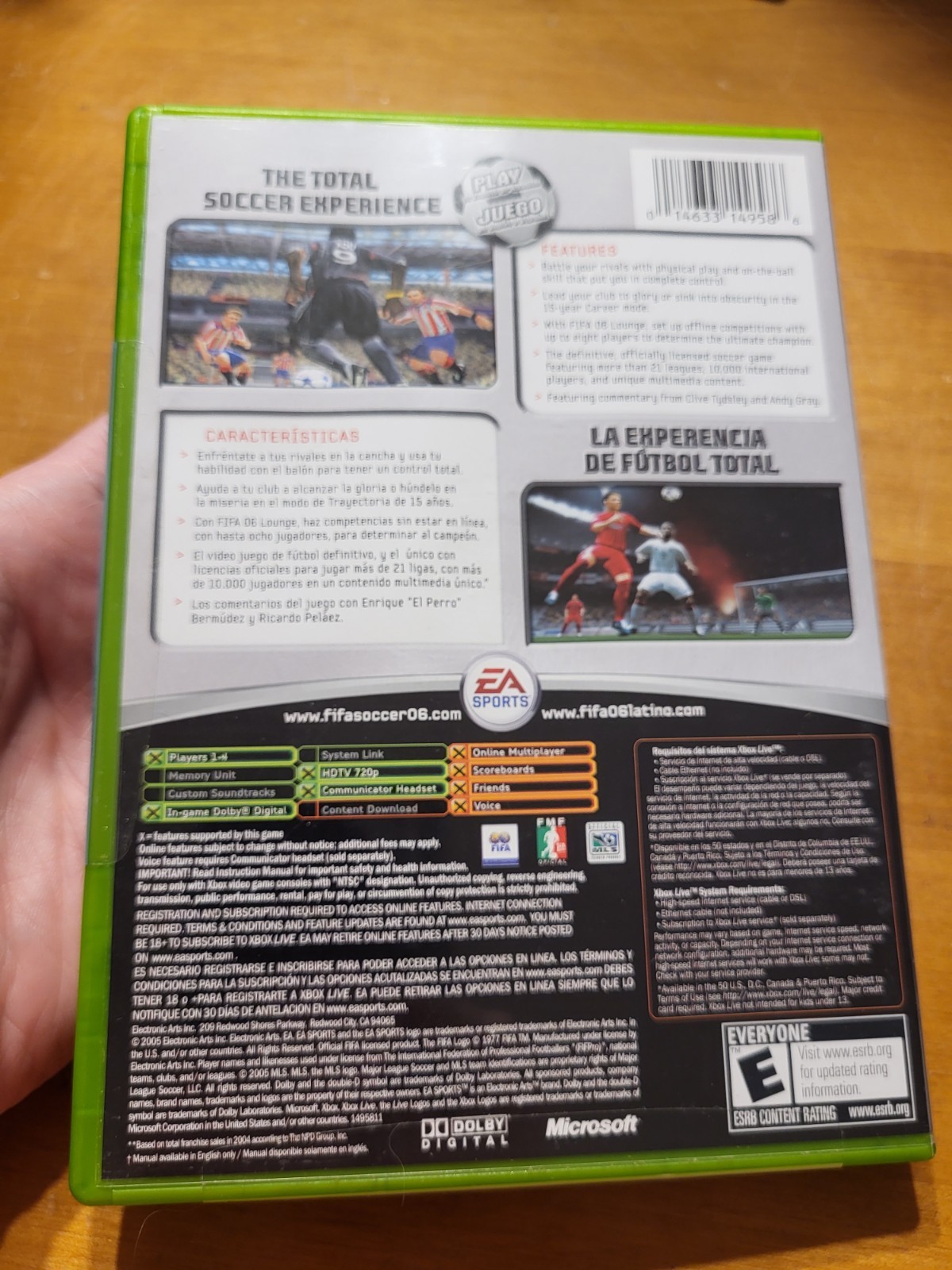 Xbox FIFA Soccer 06 EA Sports READ Ronald Dino Ronaldinho