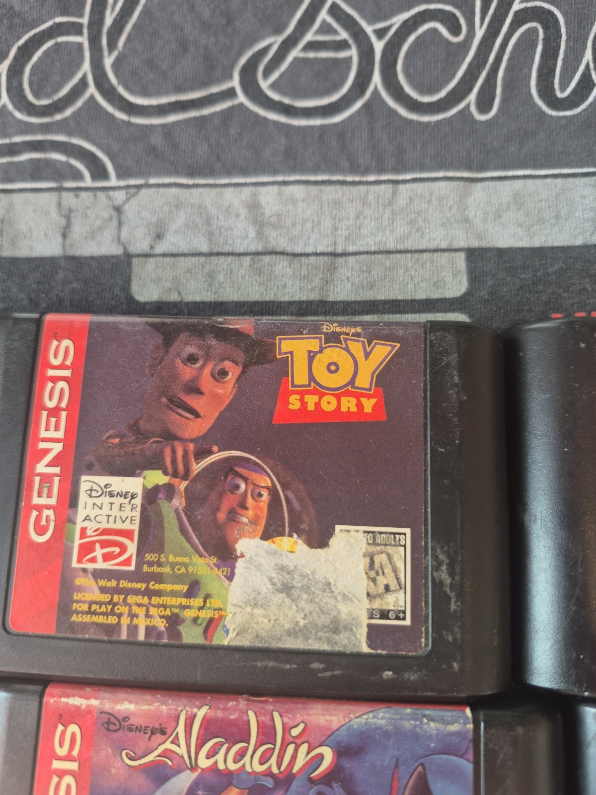 Sega Genesis Game Lot of 6 – Aladdin, Toy Story, 2, Fun & games, Rambo 3 + More