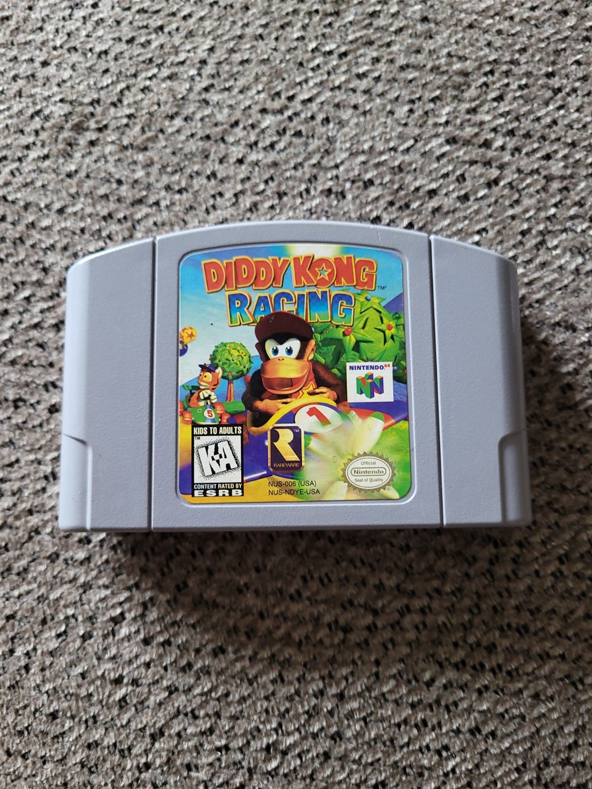 Diddy Kong Racing (Nintendo 64, 1997) Video Game Cartridge
